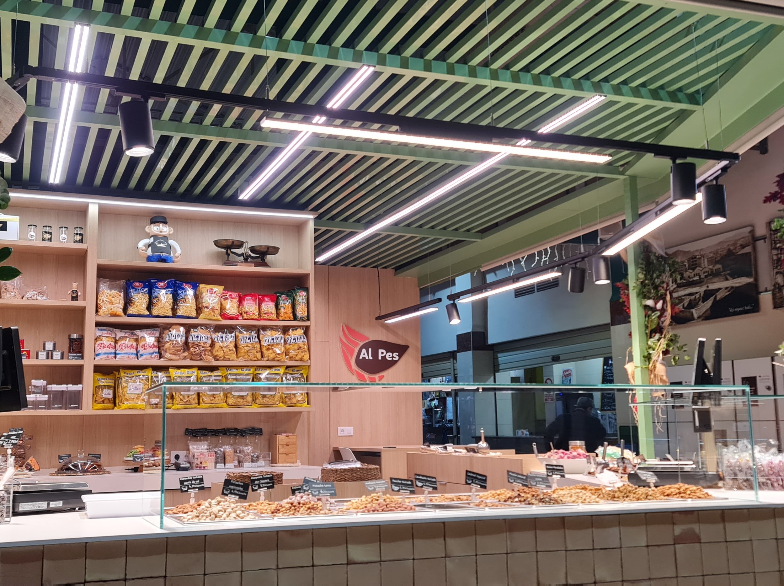 Mostrador con frutos secos